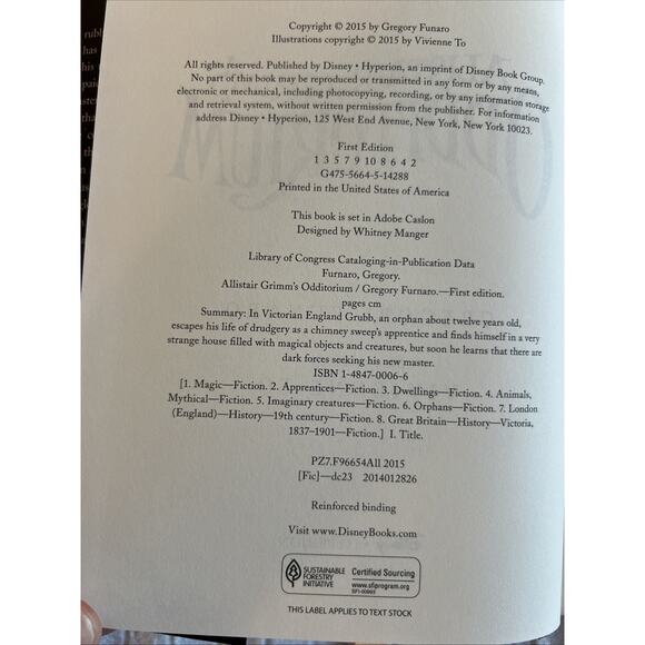 Alistair Grim's Odditorium Hardcover Book By Gregory Funaro Juvenile Fiction - Picture 6 of 9